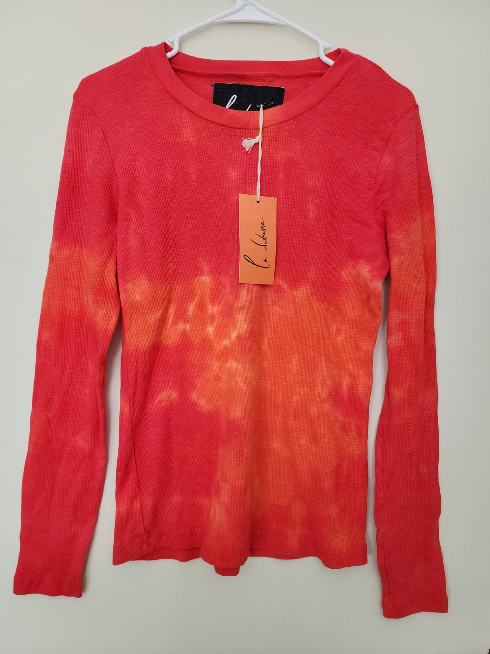 La Detresse L' Orange Hand Tie Dyed Long Sleeve Top USA Size L NEW